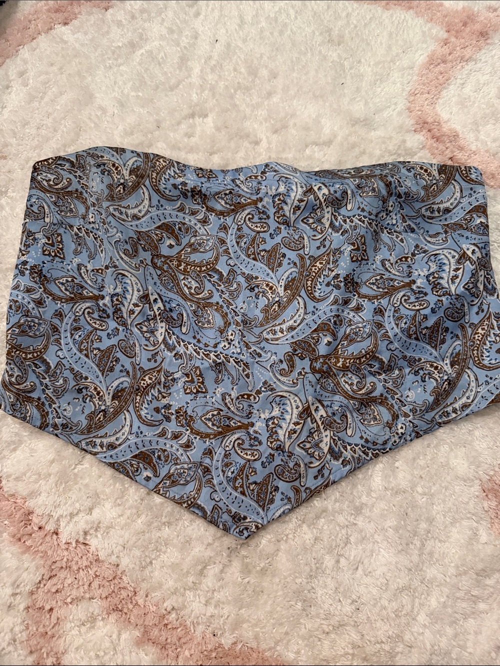 Hollister Light Blue and Brown Paisley High-Waist Women’s Shorts